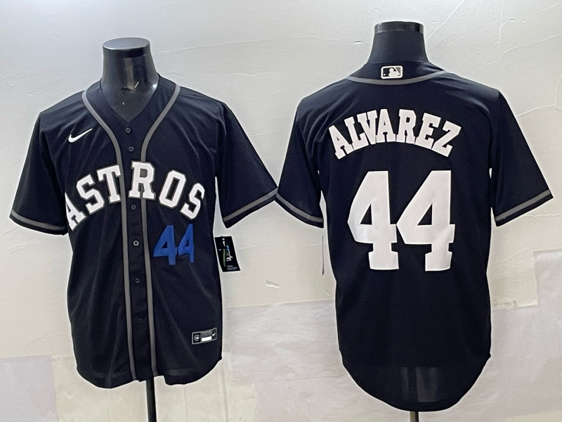 Men Houston Astros 44 Alvarez Black Nike 2025 MLB Jersey 004